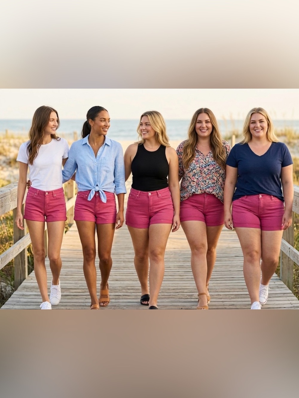 Celebrity Pink Lipstick Cuffed jean shorts sizes 1, 3, 7, 13, or 15